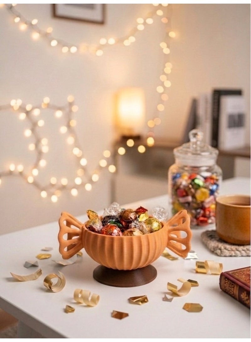3D BROTHERS Candy-Shaped Serving Bowl with Stable Base – Elegant Single Piece - Image 1