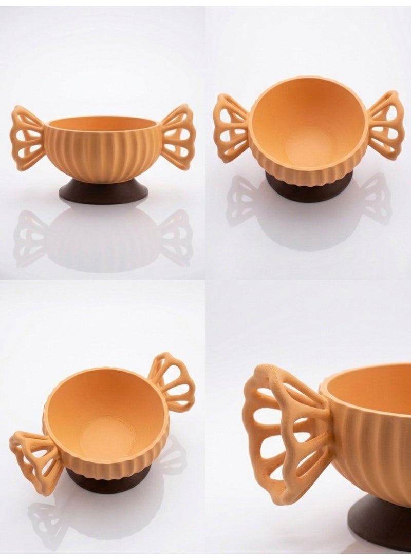 3D BROTHERS Candy-Shaped Serving Bowl with Stable Base – Elegant Single Piece - Image 2