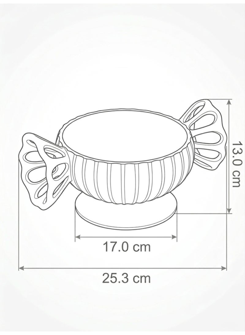 3D BROTHERS Candy-Shaped Serving Bowl with Stable Base – Elegant Single Piece - Image 4