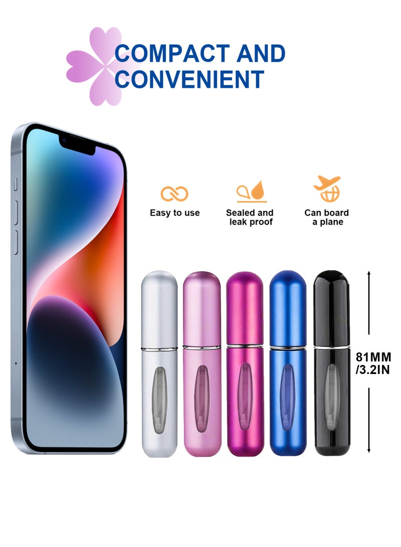 هومار كيت بخاخ عطر قابل لإعادة التعبئة، 10 قطع، زجاجة سفر صغيرة، بخاخ عطر محمول، عبوة عطر فارغة للاستخدام بعد الحلاقة، العطلات والسهرات - Image 2