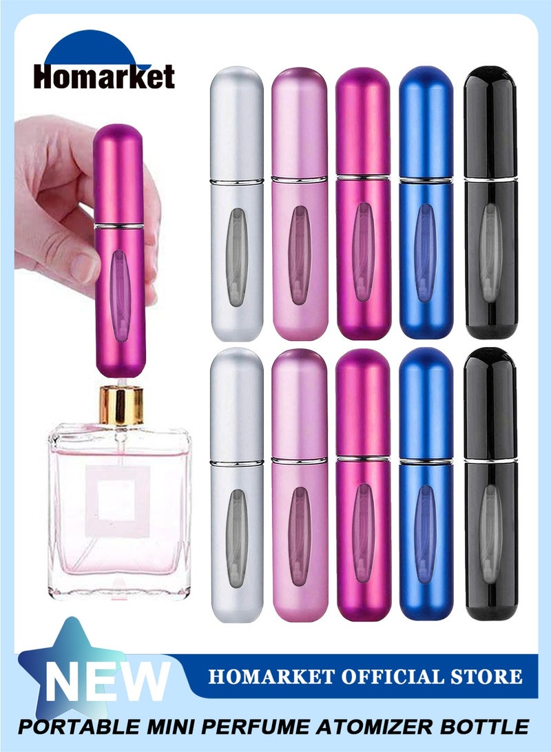 هومار كيت بخاخ عطر قابل لإعادة التعبئة، 10 قطع، زجاجة سفر صغيرة، بخاخ عطر محمول، عبوة عطر فارغة للاستخدام بعد الحلاقة، العطلات والسهرات - Image 1