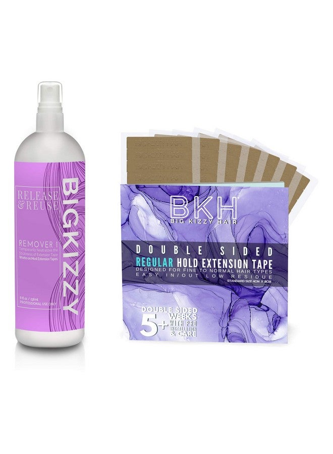 Big Kizzy Remover 1 Release & Reuse Tape Hair Extension Remover + Double Sided Regular Hold Hair Extension Tape 4Cm X .8Cm Fits Most - Image 2