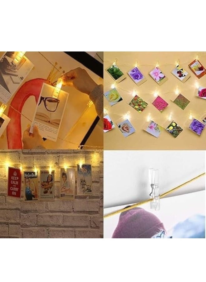 Happy Home 24 Pieces Mini Clear Clips for Hanging Paper, Photos, Clothes or Decor  - Image 3