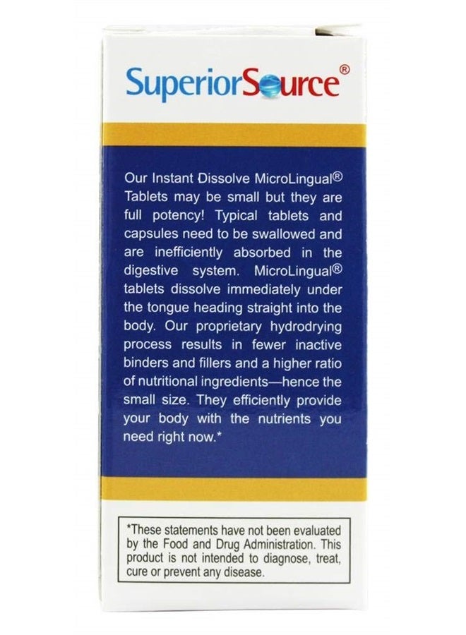 Superior Source Vitamin K2 MK-7 (Menaquinone-7), 100 mcg, Quick Dissolve Sublingual Tablets, 60 Count, Healthy Bones and Arteries, Immune & Cardiovascular Support, Assists Protein Synthesis, Non-GMO - Image 4