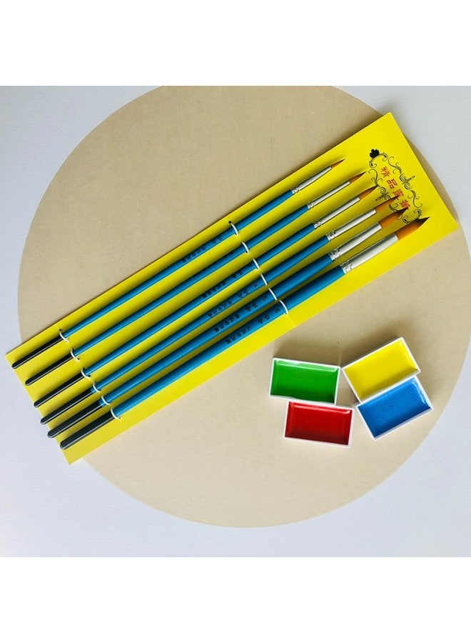 For Shine Fenshang Nylon Watercolor Brushes 6-Pack, Pointed Tip Watercolor Paint Brushes, Line Drawing Brushes, Acrylic Paint Brushes, Student Art Paint Brushes For Drawing 1-6 - Image 5