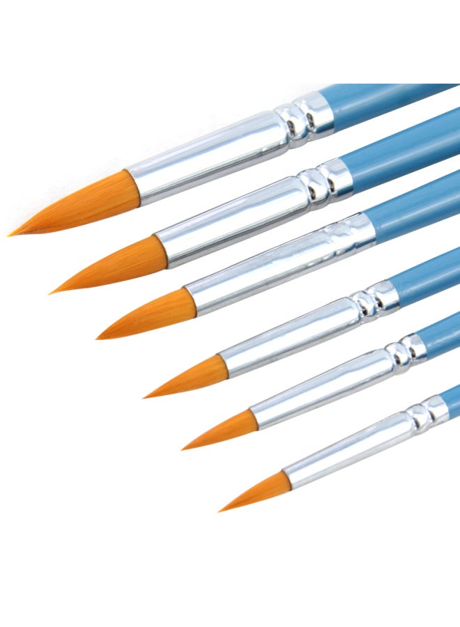For Shine Fenshang Nylon Watercolor Brushes 6-Pack, Pointed Tip Watercolor Paint Brushes, Line Drawing Brushes, Acrylic Paint Brushes, Student Art Paint Brushes For Drawing 1-6 - Image 1