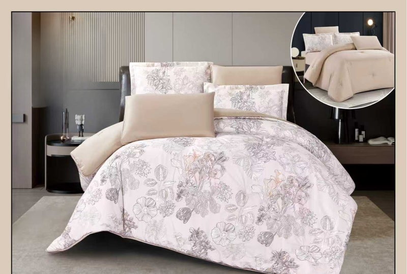 Luxury microfiber double bed set — 6 pieces in perfect sizes: Bedspread 240x260cm, Fitted sheet 200x200cm, Pillowcases 50x75cm, Cushions 45x45cm - Image 1