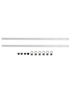 Generic 1 Pair Aluminum L Track Rail 100cm Cargo Securing Lashing Rail L Track Tie Down System Kit with Round Stud Fittings  - Image 1