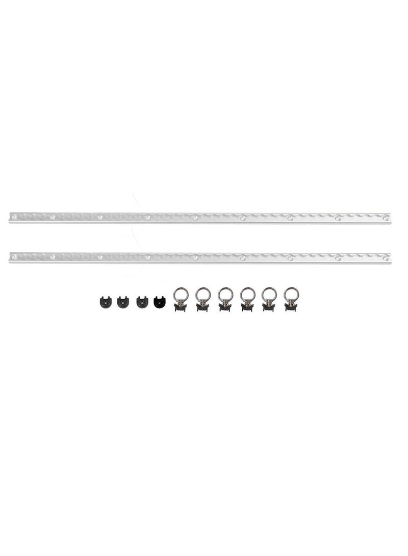 Generic 1 Pair Aluminum L Track Rail 100cm Cargo Securing Lashing Rail L Track Tie Down System Kit with Round Stud Fittings  - Image 1
