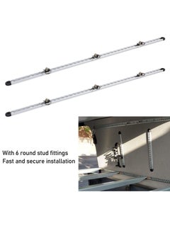 Generic 1 Pair Aluminum L Track Rail 100cm Cargo Securing Lashing Rail L Track Tie Down System Kit with Round Stud Fittings  - Image 3