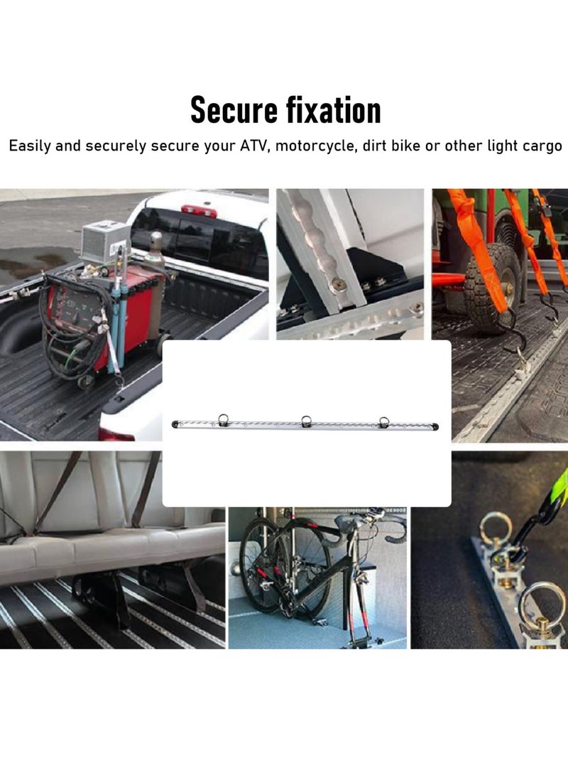 Generic 1 Pair Aluminum L Track Rail 100cm Cargo Securing Lashing Rail L Track Tie Down System Kit with Round Stud Fittings  - Image 4