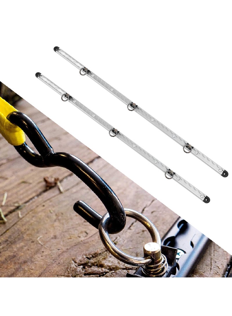 Generic 1 Pair Aluminum L Track Rail 100cm Cargo Securing Lashing Rail L Track Tie Down System Kit with Round Stud Fittings  - Image 5