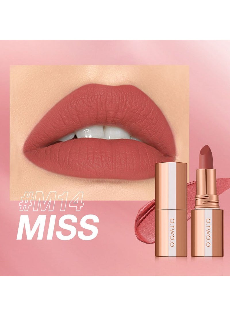 OTWOO - Otwoo shade miss matte lipstick lock color 24 hour long lasting waterproof - Image 1