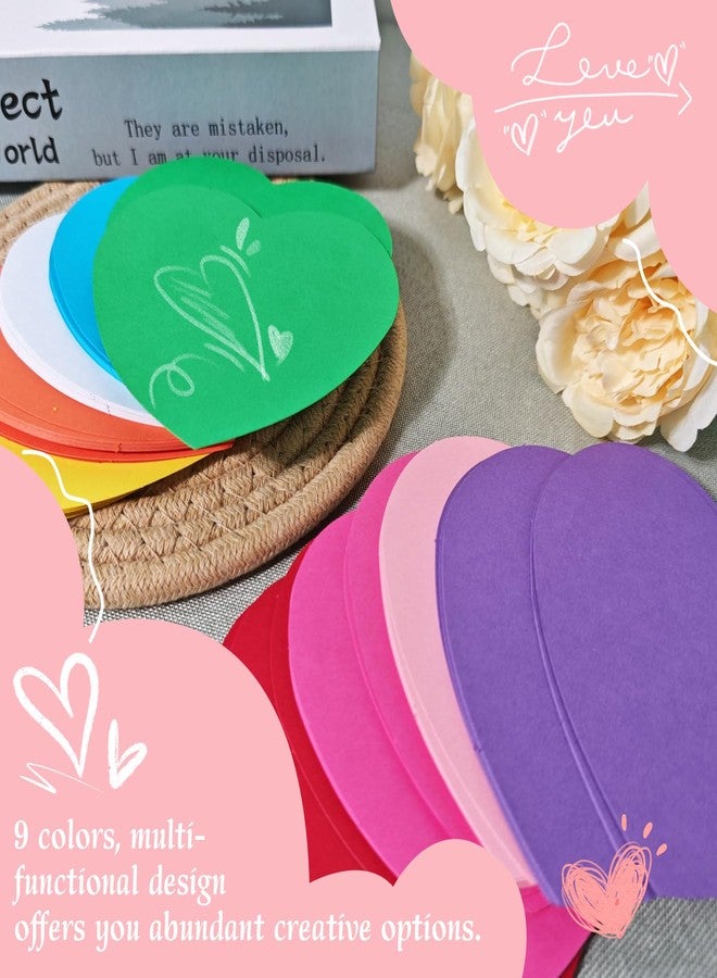 Bazyrock 108 Pcs Heart Cutout Paper, 9 Colors Heart Shapes 3.93 x 3.93 in, Classroom Bulletin Board Decorations for School and Valentine’s Day Crafts - Image 5