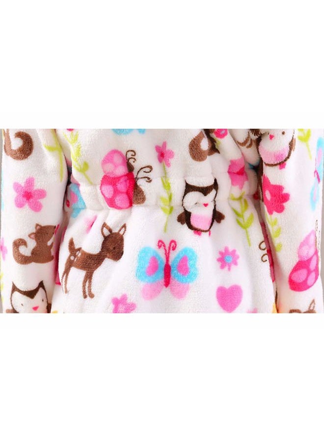 YOLIA Unisex Kids Robes Cute Hooded Sleepwear Soft Fleece Bathrobes Housecoat Gowns, Multicolor, 120/4T(suggest height:105cm-115cm) - Image 5
