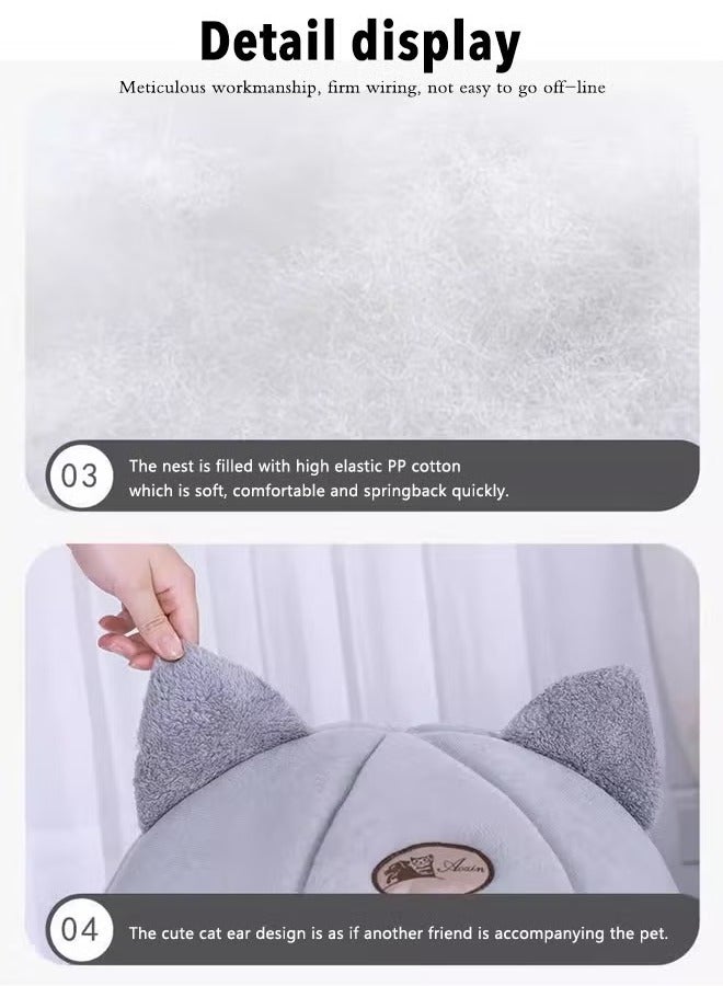 2 In 1 Cat Beds for Indoor Cats Foldable Washable Cat Cave Bed Cat Bed Tent With Non-Slip Bottom Sleeping Bed For Cat And Small Dogs (Xl) - Image 4