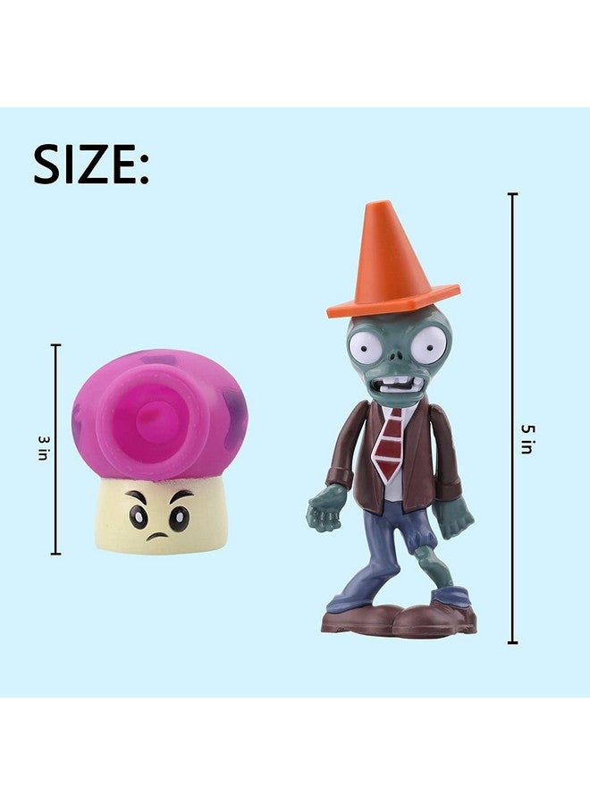 Maikerry 5 PCS PVZ 2 Series Toys Doll Characters Soft Vinyl Hard Plastic can Launch Figures,Great Gifts for Kids and Fans,Birthday and Christmas Party - Image 4