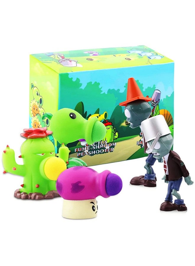 Maikerry 5 PCS PVZ 2 Series Toys Doll Characters Soft Vinyl Hard Plastic can Launch Figures,Great Gifts for Kids and Fans,Birthday and Christmas Party - Image 1