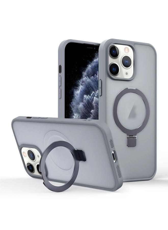 Zaboon Case For iPhone 11 Pro Max Skin-feel Ring MagSafe Holder Phone Case - Image 1