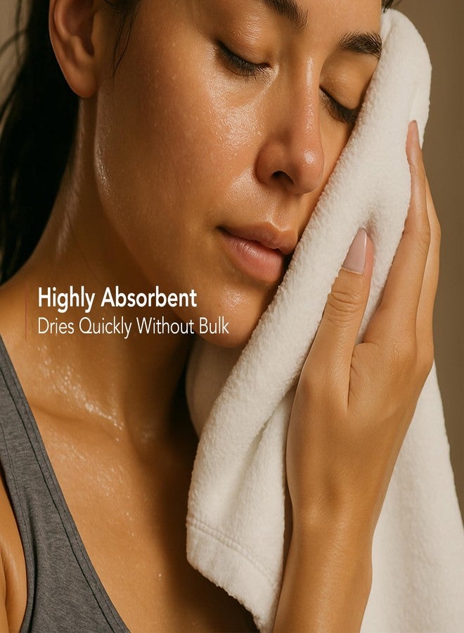 OVENTE 6 Piece Ultra Soft Bath Towels, Highly Absorbent, Quick Dry and Plush Shower Towels, Classic Luxury Bathroom Towel Set Includes 2 Bath Towels, 2 Hand Towels and 2 Washcloths, White BTF01006W - Image 4