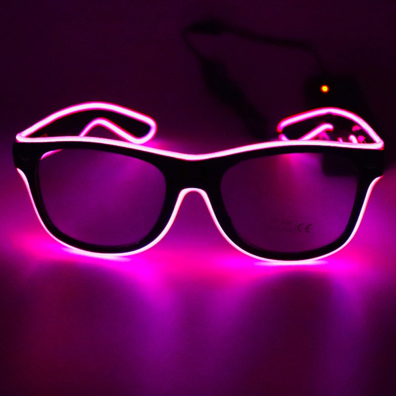 LED Glasses: Pink PC Frame Clear AC Lenses - 10 Lighting Styles Ergonomic Comfortable Design Party Accessories for Halloween Parties Nightclubs Performances Bars Discos - Image 2