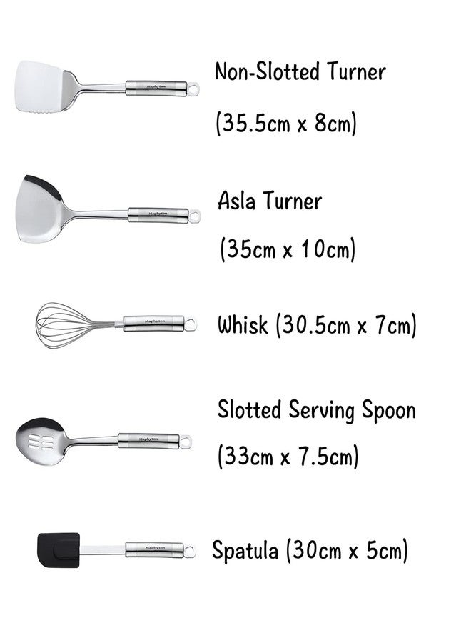 Maphyton Cooking Utensil Set, 11 PCS Stainless Steel Kitchen Utensil Set, Nonstick Kitchen Gadgets Cookware Set with Spatula - Image 3