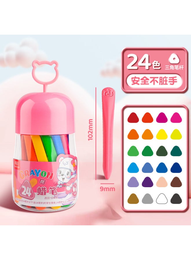 True Color Crayons That Do Not Dirty Hands, Kidsren's Safety Non-stick Hand Paintbrushes, Kindergarten Colorful Sticks, Washable Plastic Crayons - Image 1
