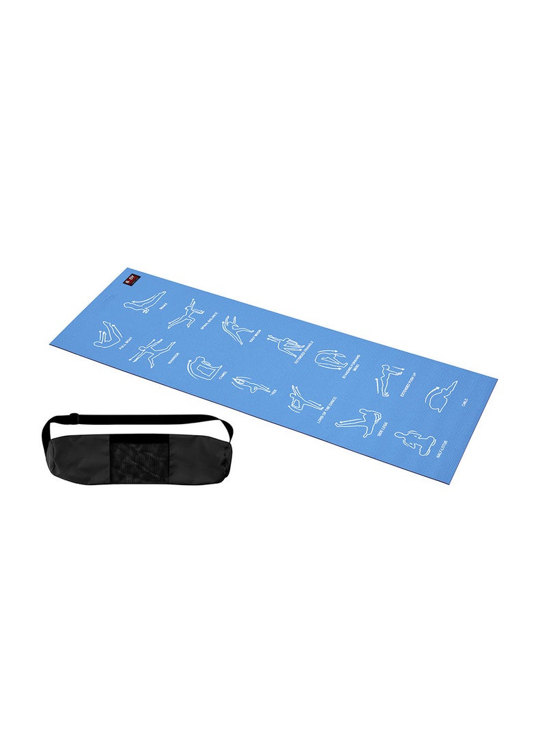 BODY SCULPTURE Instructional Yoga Mat Blue P3 
