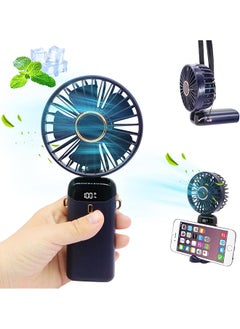 Handheld Portable Fan Quiet Small Window Fan 5000Mah Usb Rechargeable Personal Fan Battery Operated Small Fan With 5 Speeds For Home Travel Commute Makeup Office Blue - pzsku/Z78DCFF301FD058416FB9Z/45/_/1719633421/48382329-9fb5-4eaf-9ad5-52cd1570f5a8