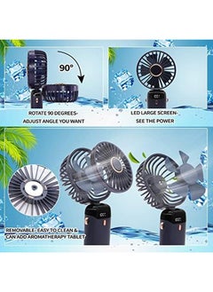 Handheld Portable Fan Quiet Small Window Fan 5000Mah Usb Rechargeable Personal Fan Battery Operated Small Fan With 5 Speeds For Home Travel Commute Makeup Office Blue - pzsku/Z78DCFF301FD058416FB9Z/45/_/1719633423/e7eafbde-d124-4adc-bdd2-13a3e67f7130