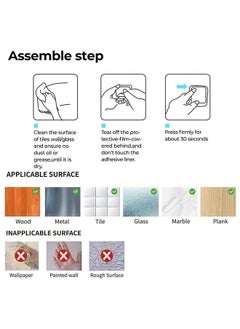Generic Self Adhesive Hooks 4 Pieces, Brushed Stainless Steel Adhesive Door Hooks, Heavy Duty Wall Hooks for Hanging Towels, Robes, Coats, Keys, Calendars Bathroom Home Kitchen, No Drill Glue Needed  - Image 4