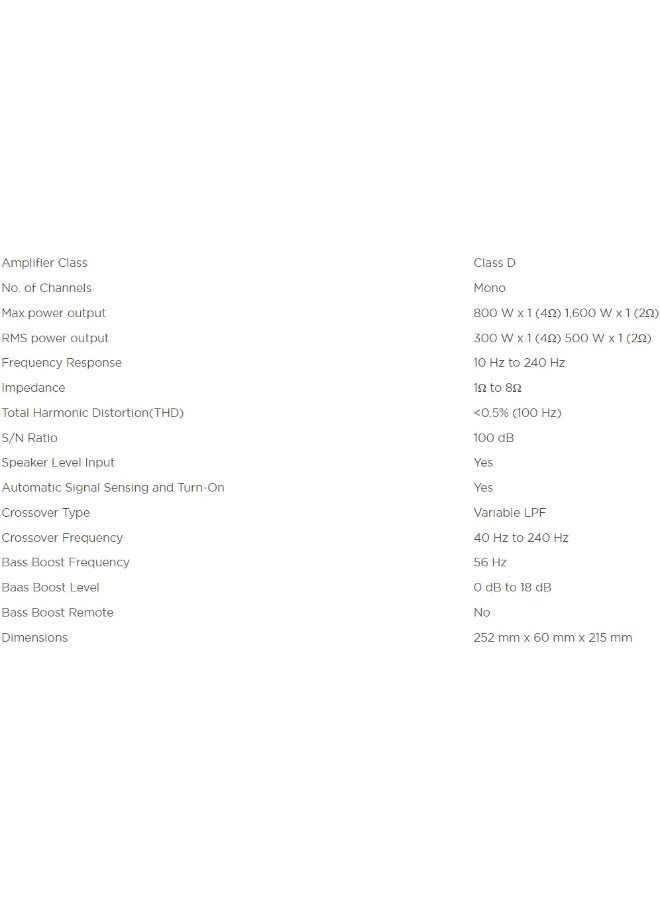 Pioneer GM-DC871 1600W Max/500W RMS Champion Series Class-D Mono-Channel Amplifier - Image 2