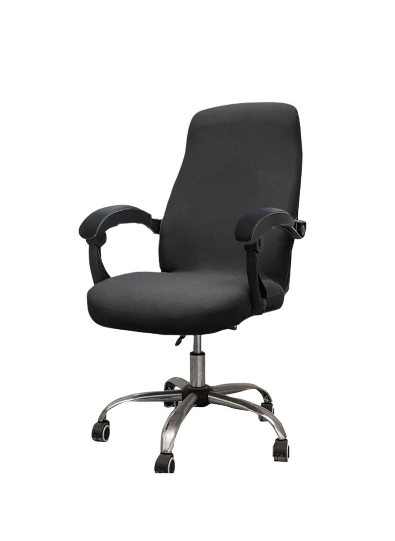 DUNISO Computer Office Chair Covers, Universal  Removable Computer Chairs Cover Stretch Rotating Mid Back Chair Slipcovers Cover Washable Seat Cushion Protectors For Office Computer Chairs  - Image 4