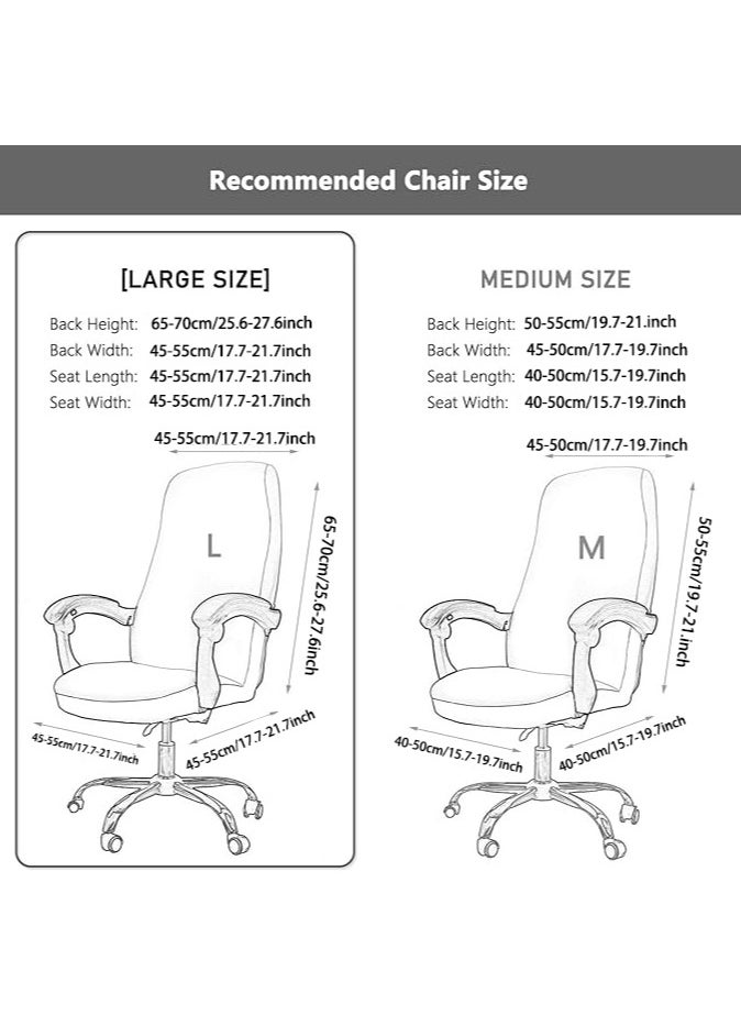 DUNISO Computer Office Chair Covers, Universal  Removable Computer Chairs Cover Stretch Rotating Mid Back Chair Slipcovers Cover Washable Seat Cushion Protectors For Office Computer Chairs  - Image 3