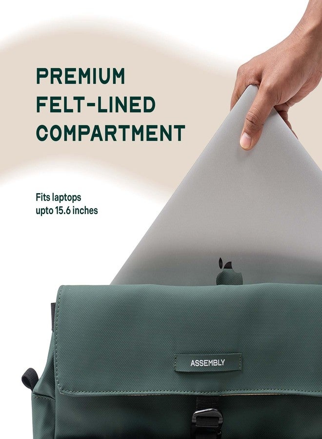 THE ASSEMBLY Laptop Bag for Men & Women, Water-Resistant Polyester Office Bag Fits Up to 15.6" Laptop & MacBook, 18L |Lightweight Shoulder Bag with Padded Compartments - Image 3