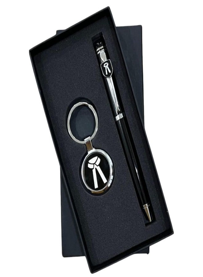 CrownLit Advocate Lawyer Pen & Keychain Combo, 2-in-1 Metal Pen with 3D Symbol, Giftable Corporate Box, Gift for Legal Profession - Image 2