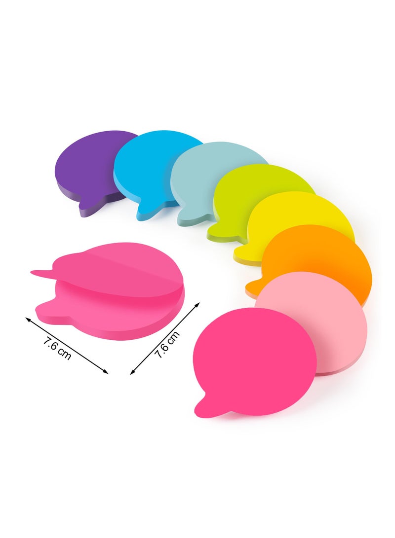 Generic 8 Color Bubble Sticky Notes, Bright Colorful Sticky Pad Self-Sticky Note 8 Pads  - Image 2