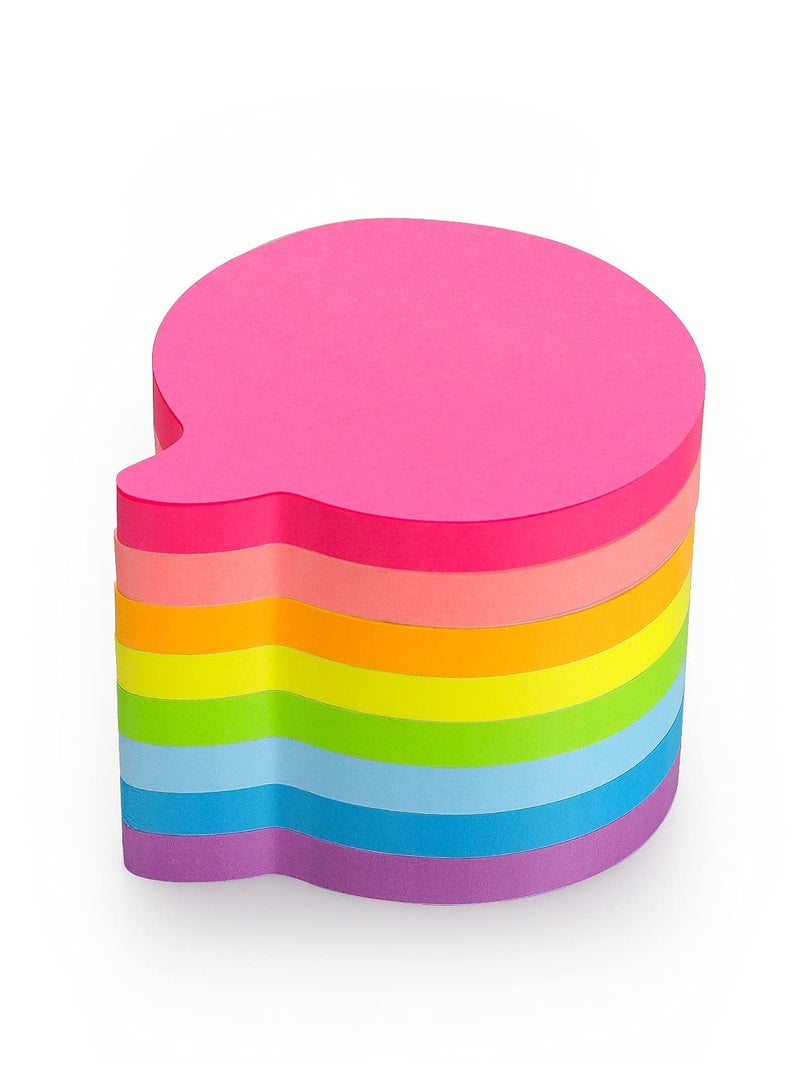 Generic 8 Color Bubble Sticky Notes, Bright Colorful Sticky Pad Self-Sticky Note 8 Pads  - Image 3