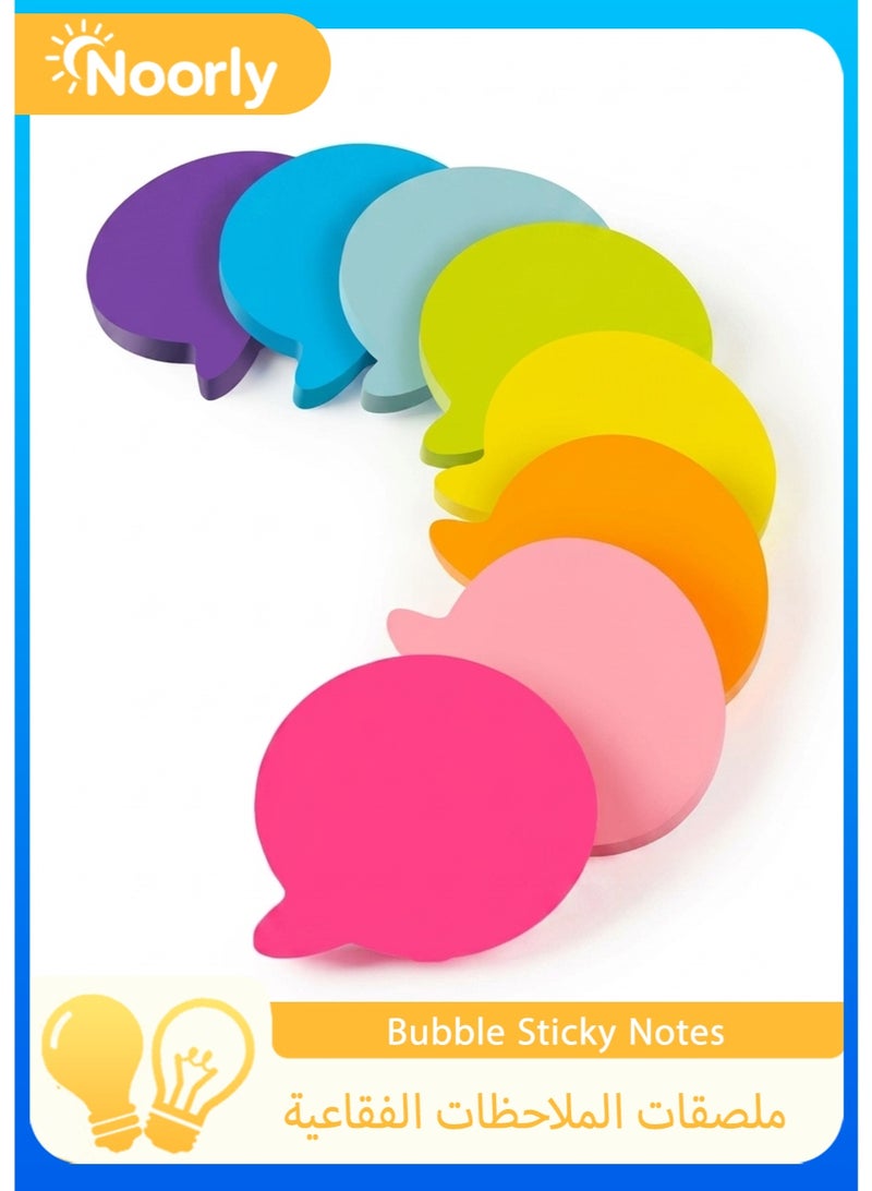 Noorly 8 Pads Bubble Sticky Notes, Bright Colorful Sticky Pad Self-Sticky Note 8 Pads - Image 1