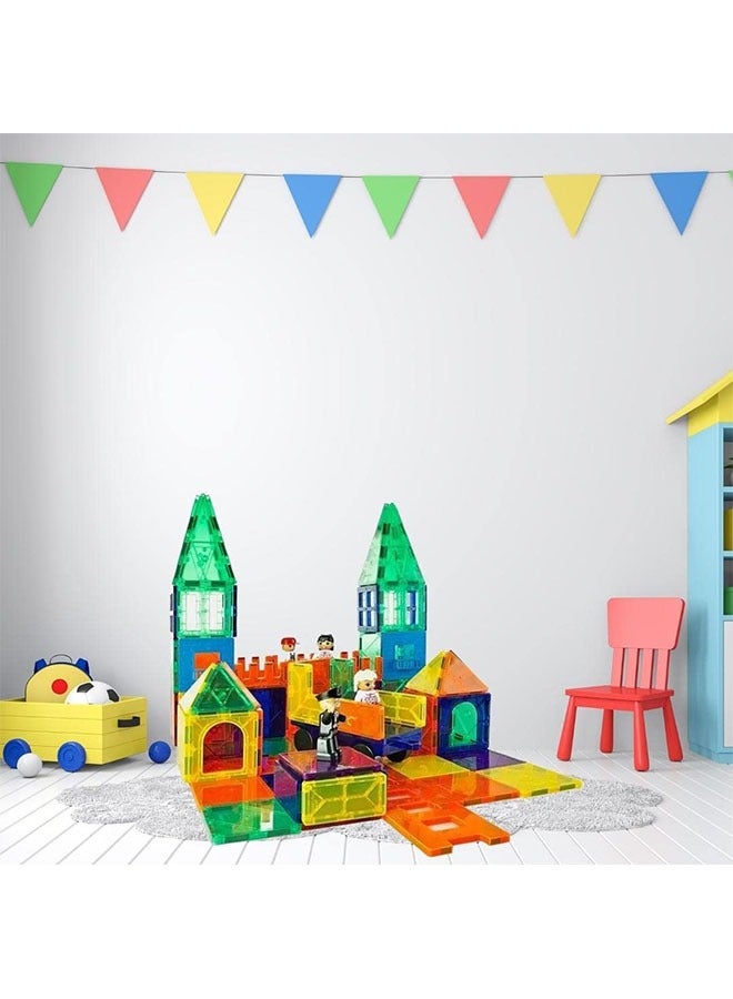Beauenty - 100pcs Magnet Building Tiles Vibrant Clear Color Early Learning Brain Development Magnetic 3D Building Blocks, Construction Play boards, Creativity beyond Imagination - Image 1