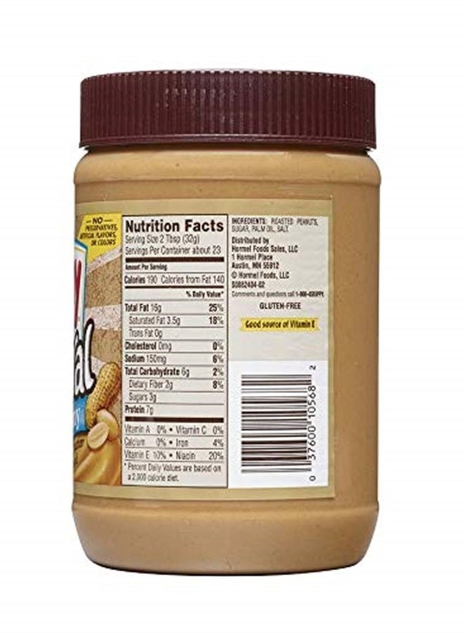 Skippy Natural Peanut Butter, Creamy, 26.5 oz