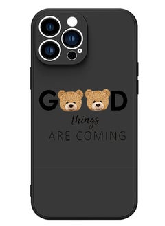 Protective Slim Fit Case Liquid Silicone Cover with Full Body Protection Anti-Scratch Shockproof Case For iPhone 13 Pro Max Black  - Good time copy