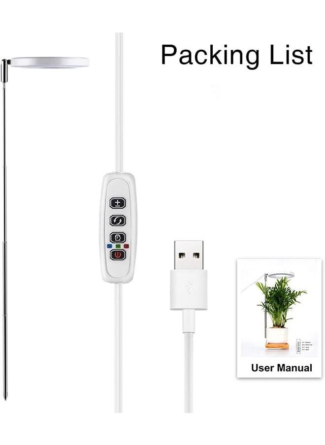 Generic - Plant Full Spectrum Grow Lights for Indoor Plants with Stand Height Adjustable Auto Timer 9 Dimmable Levels Red Blue White - Image 1