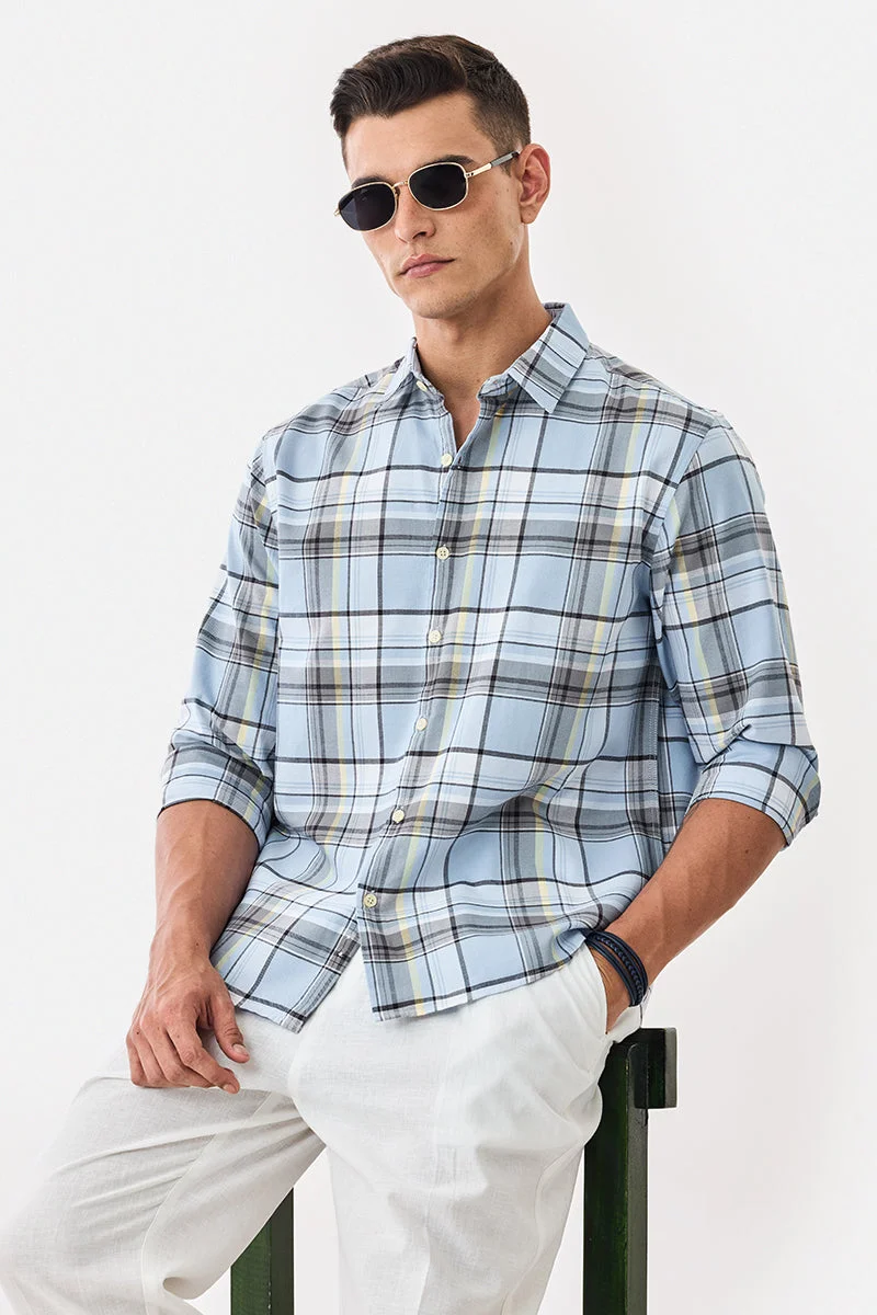SNITCH Regular Fit 100% Cotton Plaid Shirt