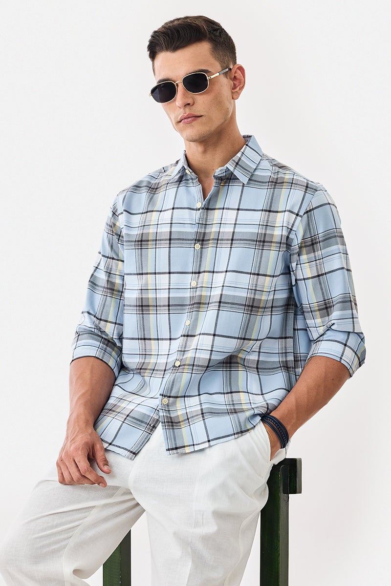 SNITCH Regular Fit 100% Cotton Plaid Shirt - Image 1