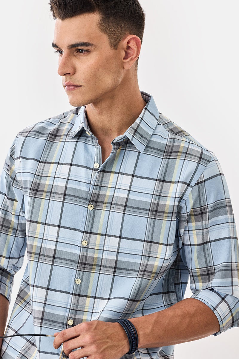 SNITCH Regular Fit 100% Cotton Plaid Shirt - Image 3