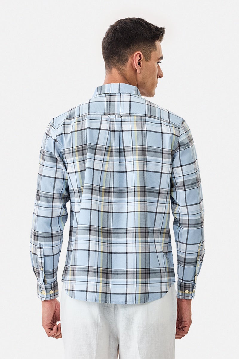 SNITCH Regular Fit 100% Cotton Plaid Shirt - Image 5