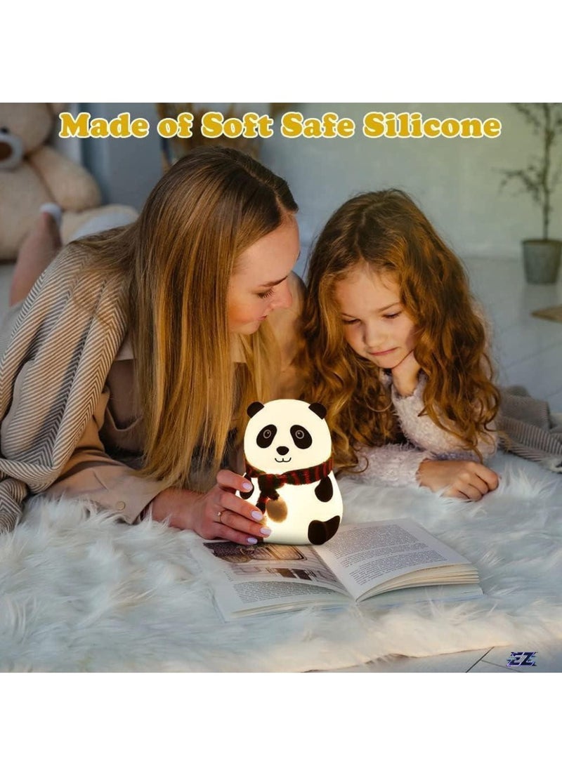 ELTRAZONE Night Lamp, Panda Lamp, Panda LED Light Lamp, Panda Touch Silicone Lamp, 7 Colour Changing Light for Kids Bedroom, USB Rechargeable (Panda Light), Multi  - Image 2