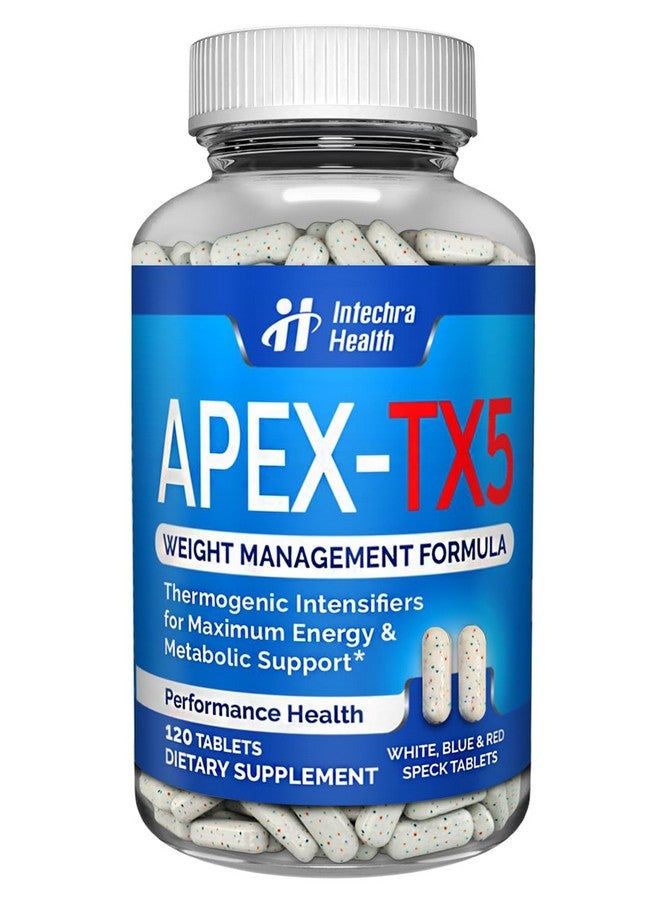 APEX-TX5 APEX-TX5 Weight Management Dietary Supplement 120 White Blue Red Speck Tablets Manufactured in the USA Highest Professional Quality - Image 1