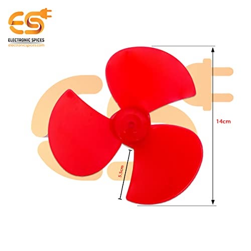 Electronicspices Electronic Spices 150mm Diameter 3 Blade Nylon Glass Fiber Build Fan Propeller for 12v Ccw Dc Motor Pack of 5pcs - Image 2